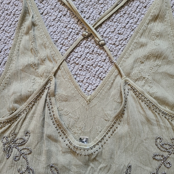 FREE PEOPLE🌹 Embellished Flowy Bead Top - Picture 12 of 12